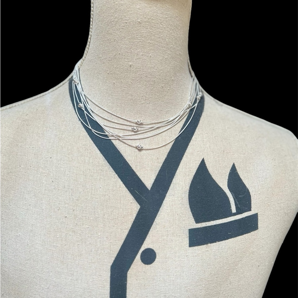 Shelia Rose Nadine West 20 Inch Silver Fashion Necklace NWT